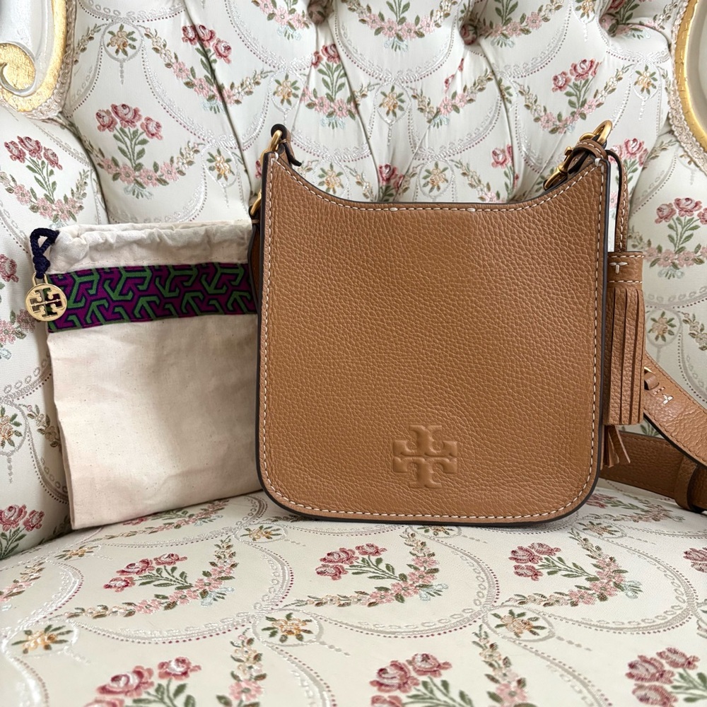 New Tory Burch Thea Mini Shoulder Bag Tan NWOT